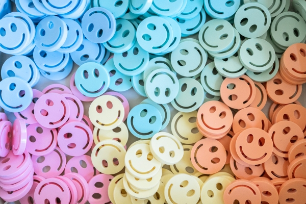 Konfetti Smiley Pastell